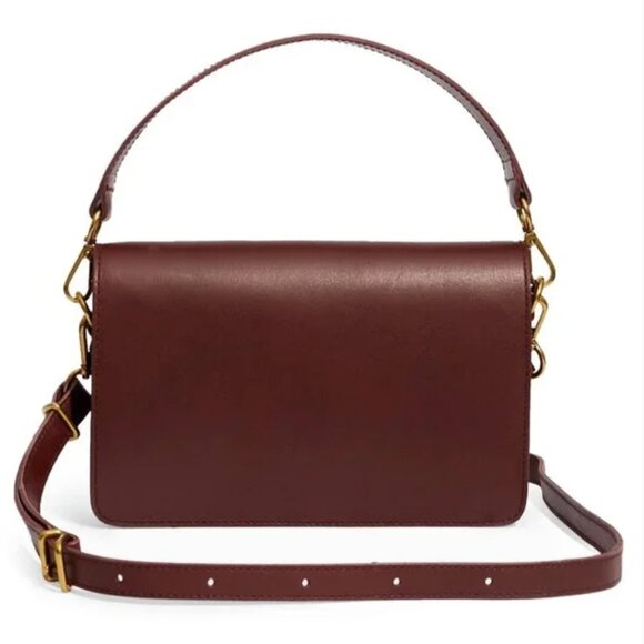 Madewell The Flap Convertible Crossbody Bag in Dark Cabernet - Picture 1 of 11